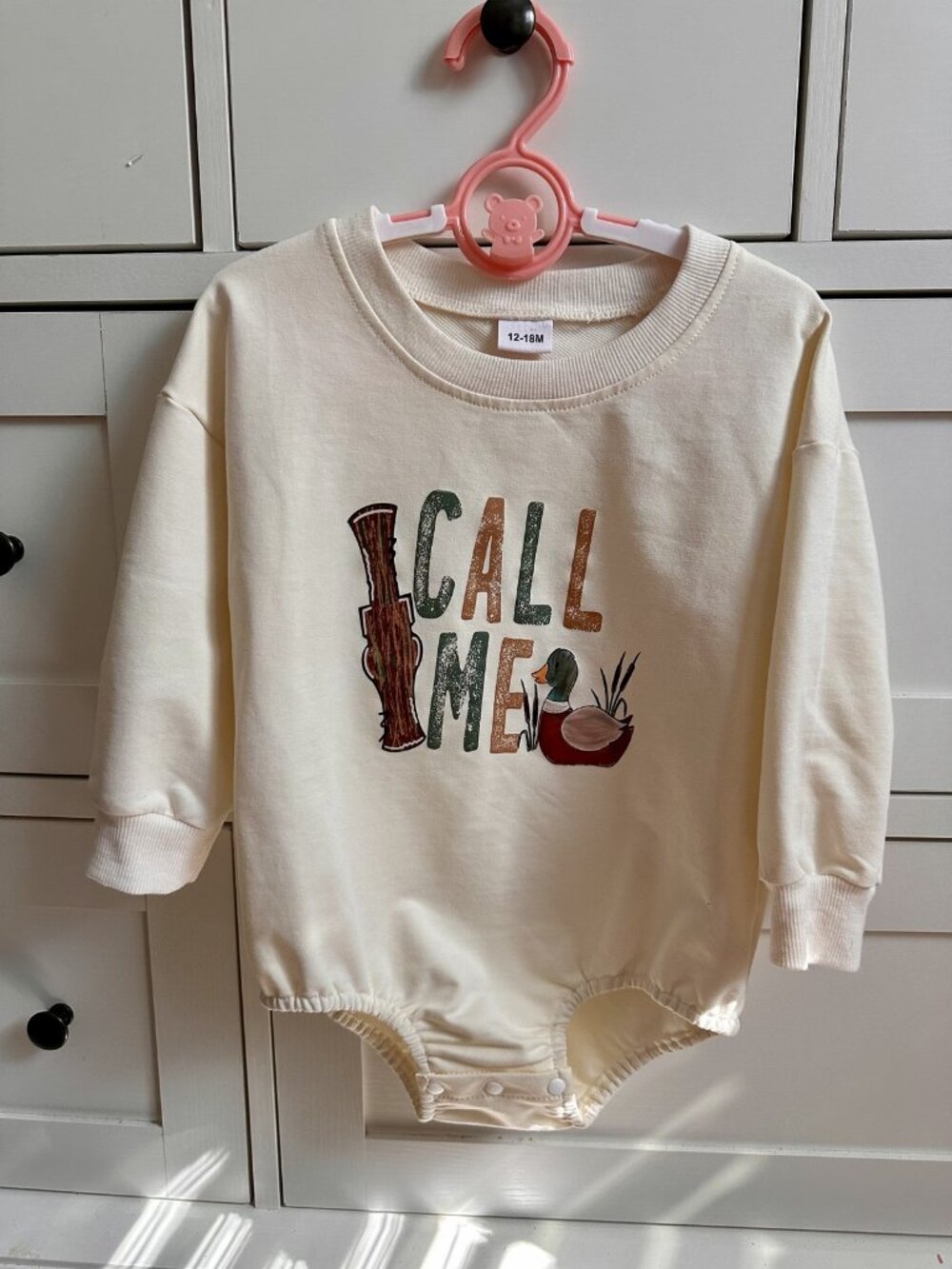 Boutique Baby "Call Me" Duck Long Sleeve Bodysuit - NWOT!
